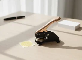 Sello seco personalizado para documentos oficiales